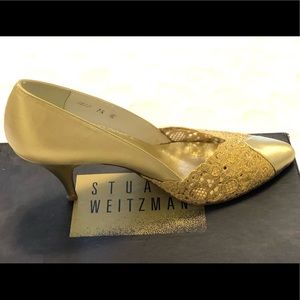 Gold Stuart Weitzman Shoes